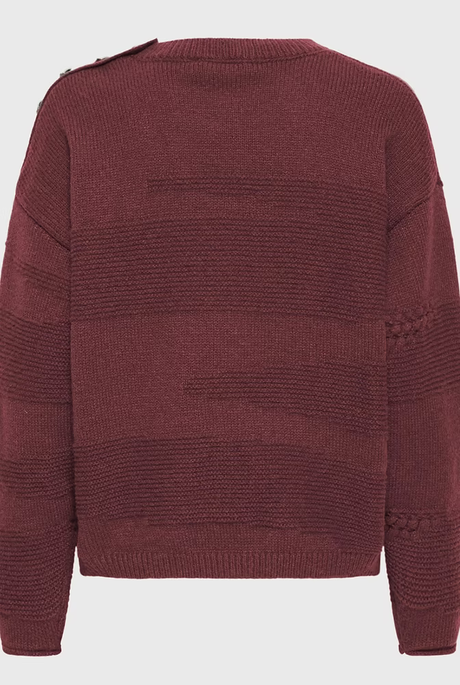 ASTRA DETAIL KNIT - Burgundy