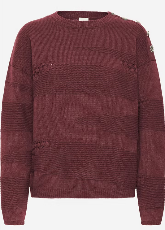 ASTRA DETAIL KNIT - Burgundy
