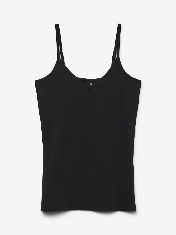 MAXI MY SOFT V-NECK SINGLET - Black
