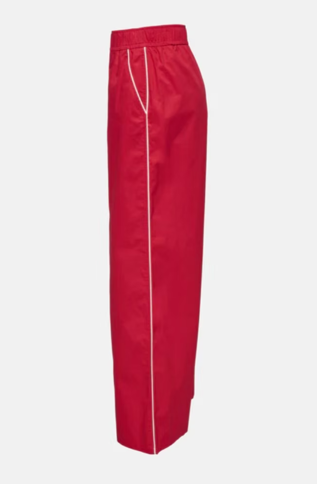 ZORA MW PULL-UP PIPING PANT - High Risk Red/Cloud Dancer