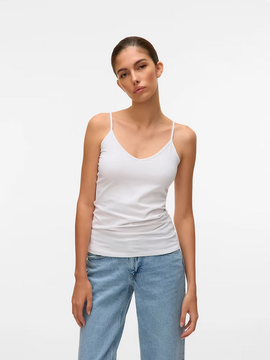 MAXI MY SOFT V-NECK SINGLET - Bright White