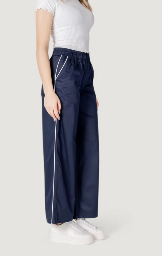 ZORA MW PULL-UP PIPING PANT - Night Sky/Cloud Dancer