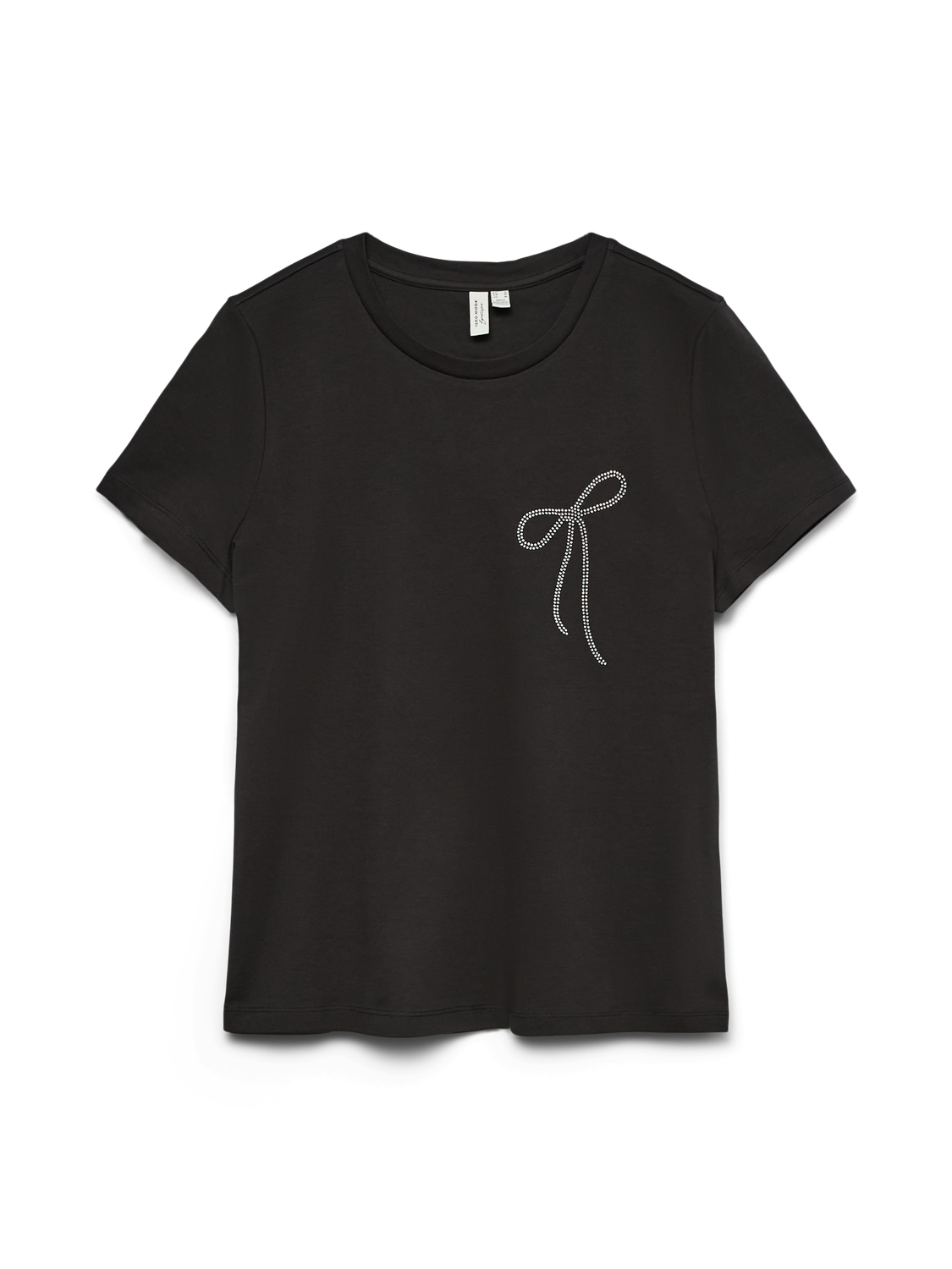 HENETH SS O-NECK TSHIRT - Black Bow