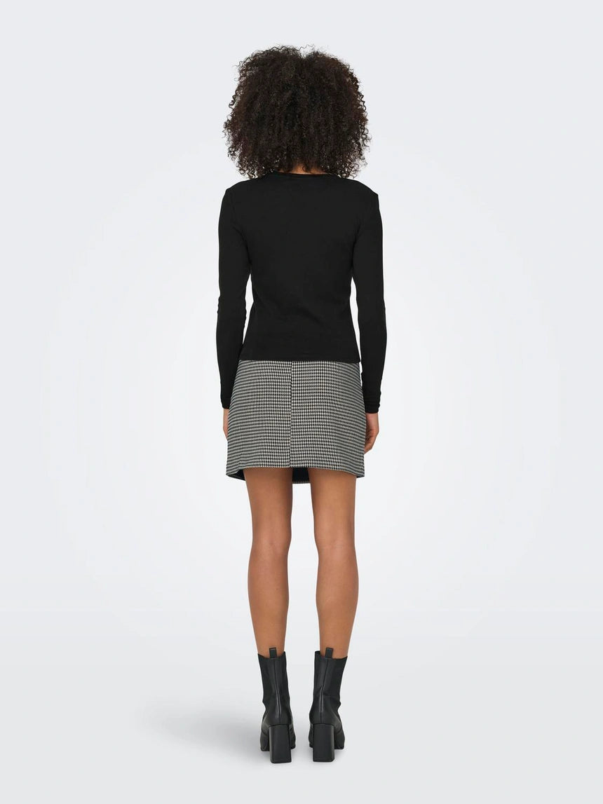 RILEY O-NECK L/S TOP JRS - Black