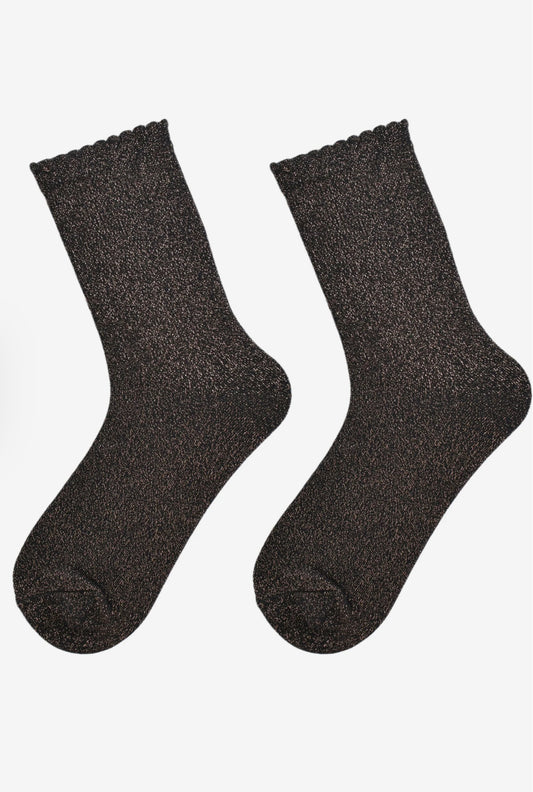 Copper Glitter Socks