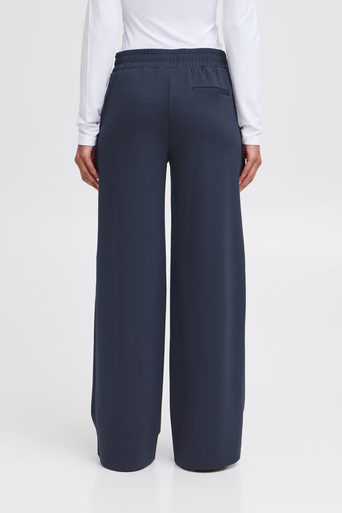 KATE SUS LONG WIDE TROUSERS - Total Eclipse