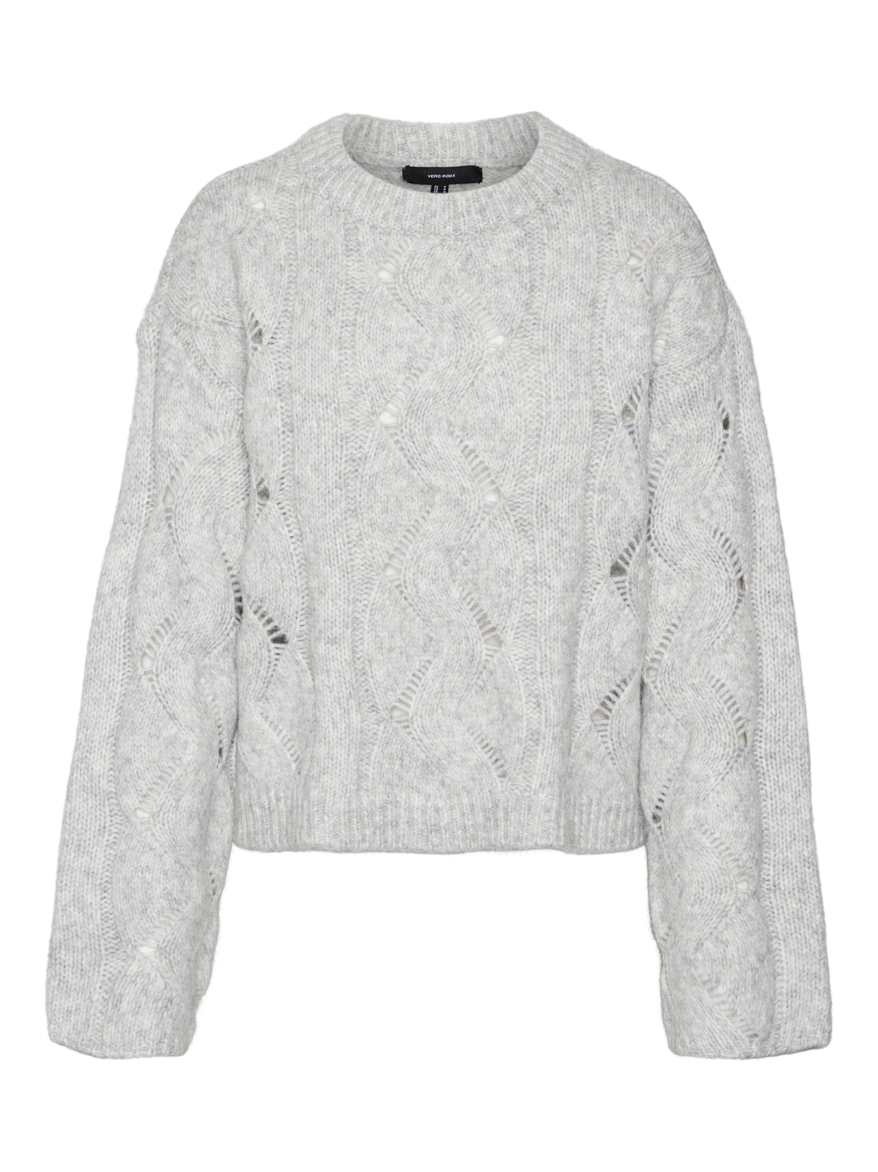 LINA LS PULLOVER - Light Grey Melange