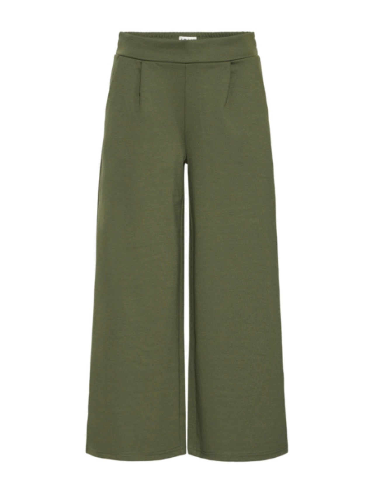 KATE CROP WIDE LEG TROUSER - Rifle Green