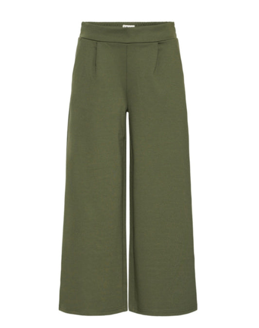 KATE CROP WIDE LEG TROUSER - Rifle Green