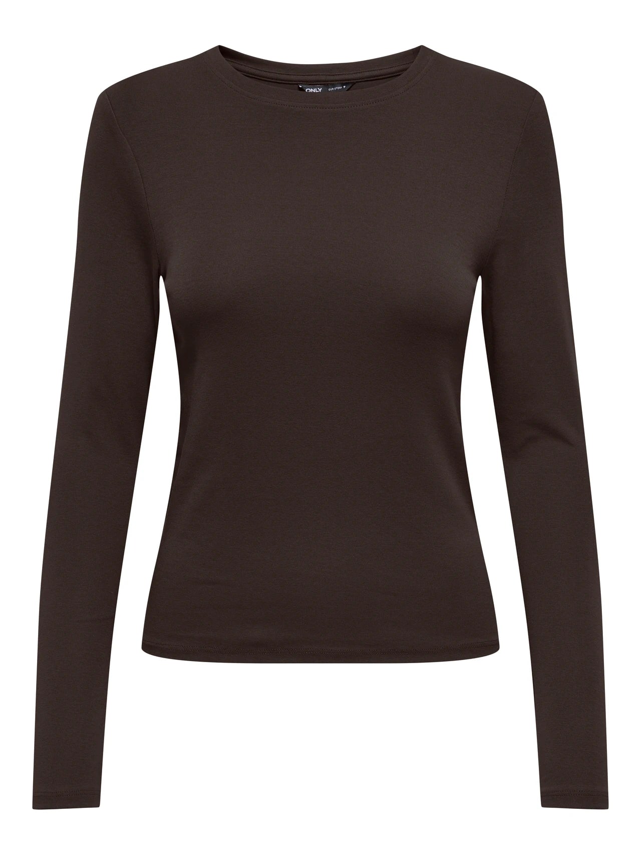 RILEY O-NECK L/S TOP JRS - Black Coffee