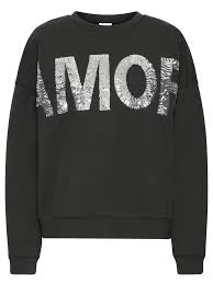 KELICIA SWEATER - Black / Silver ‘AMOUR’