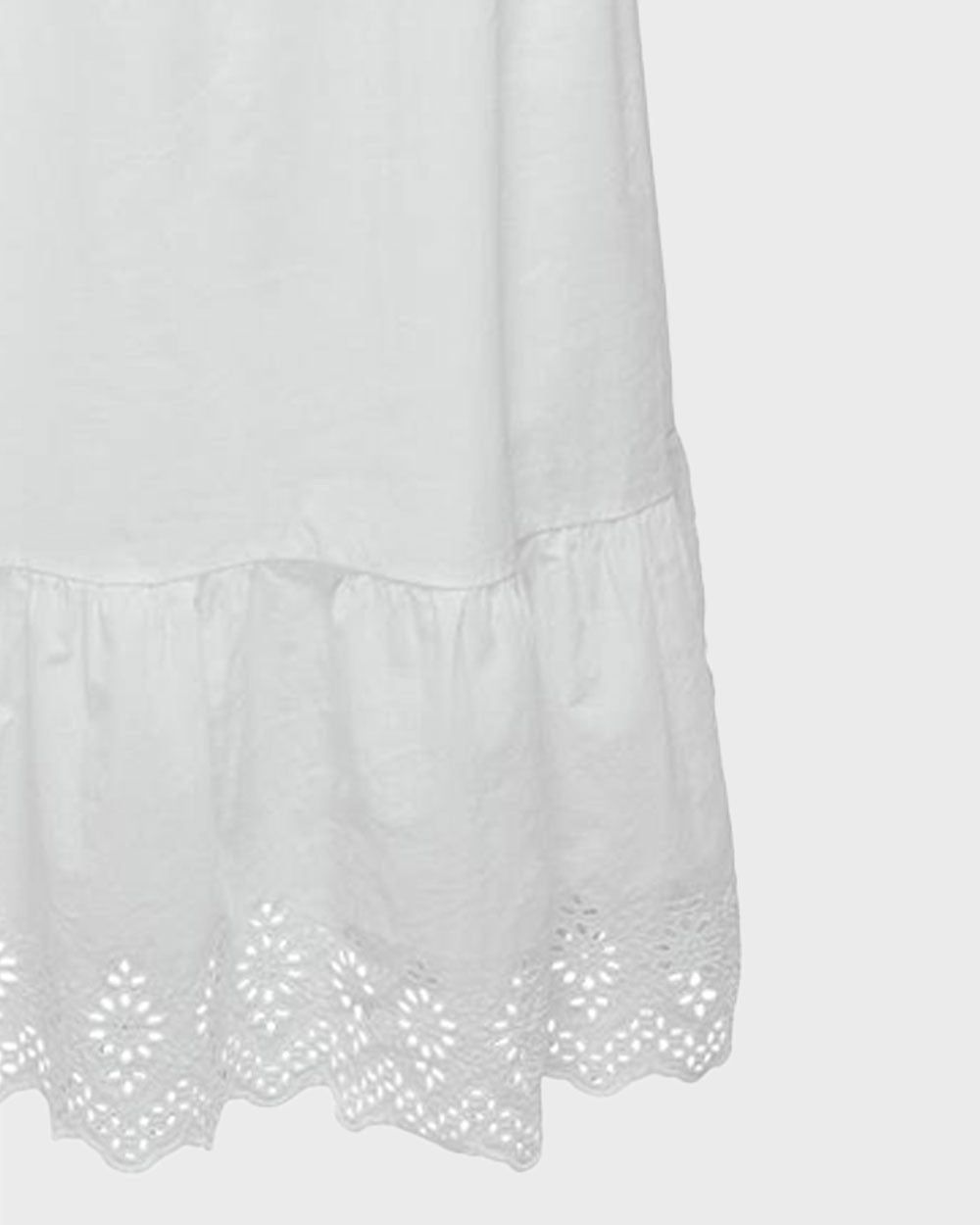 LOU LIFE EMB STRAP ANKEL DRESS - Bright White