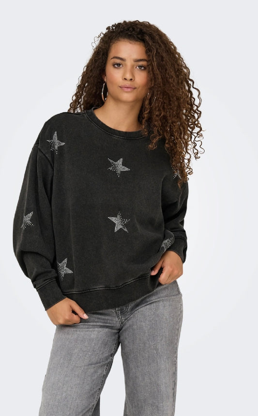 LINDA LS O-NECK SWEATER - Silver Star