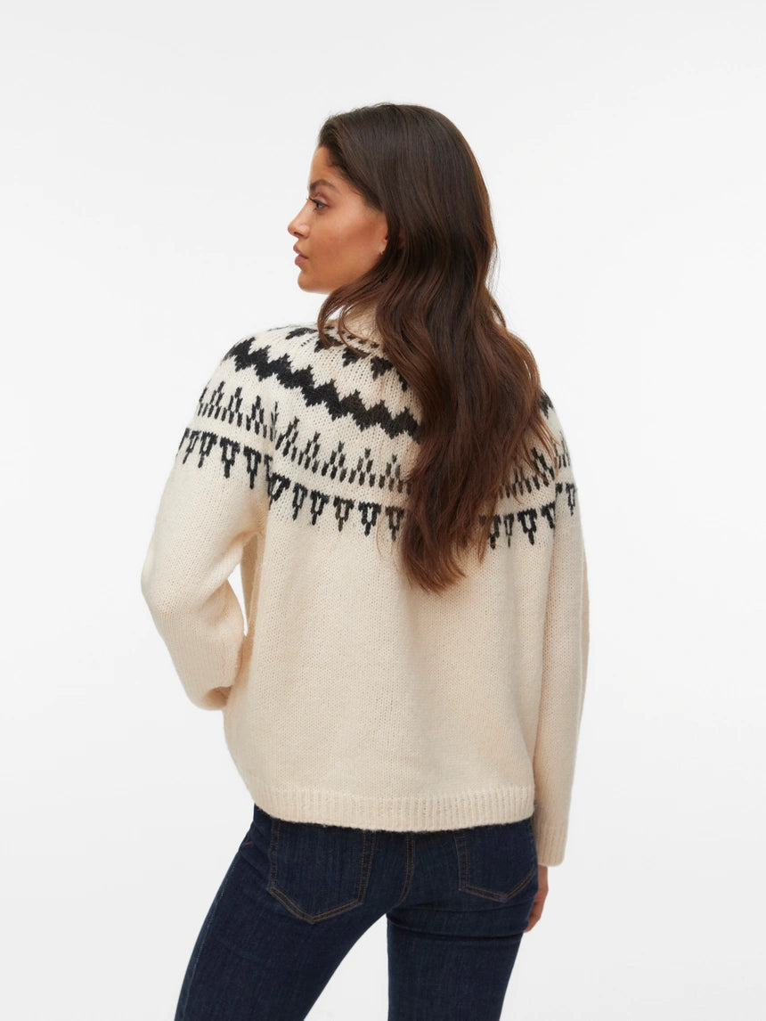 VIVIAN LS HIGH NECK PULLOVER - Birch