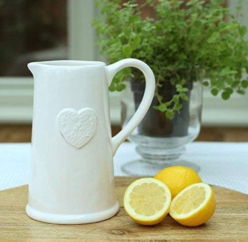GISELA GRAHAM Heart Jug - White