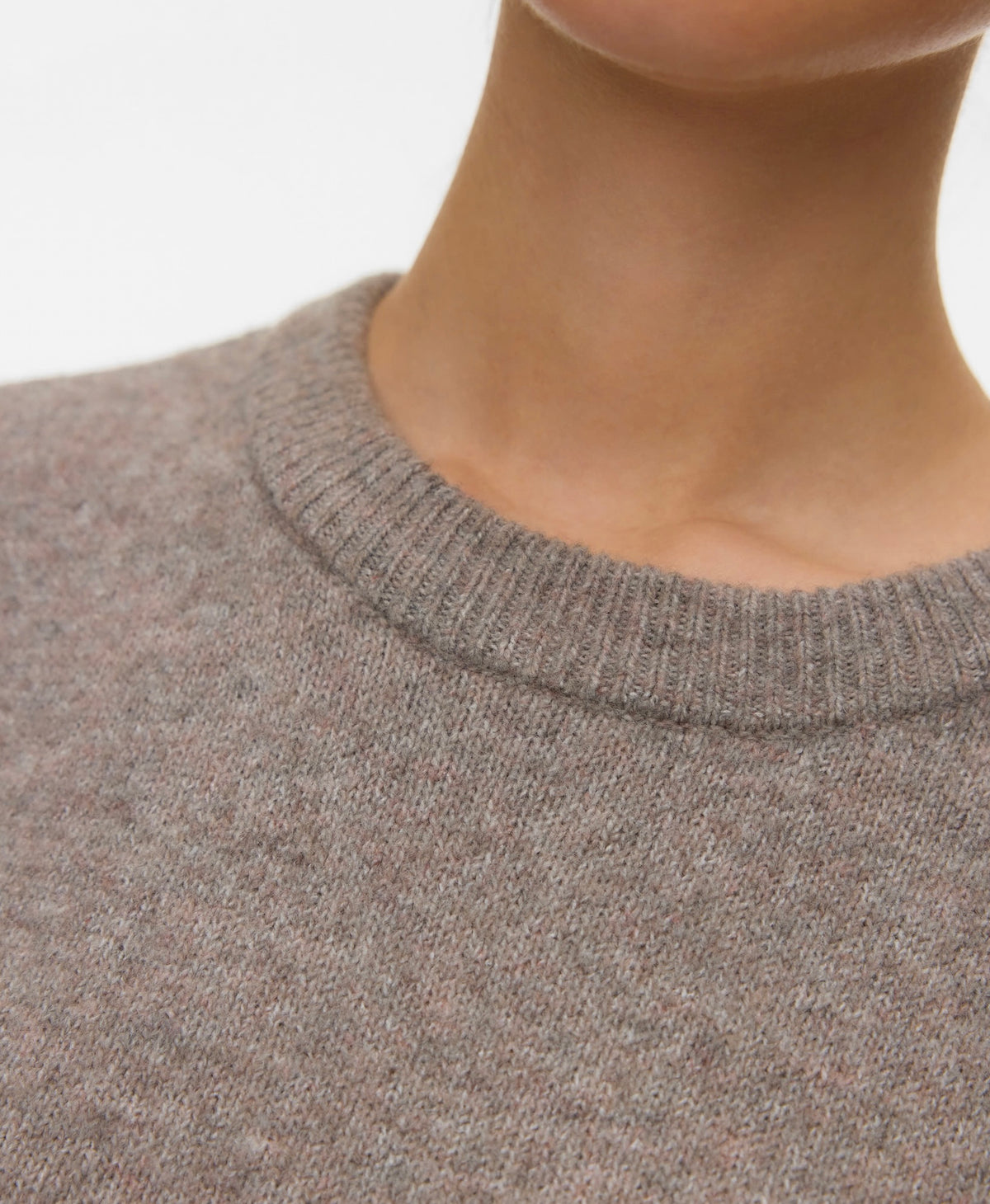 BOOM 2/4 O- NECK OVERSIZED PULLOVER - Moon Rock Melange