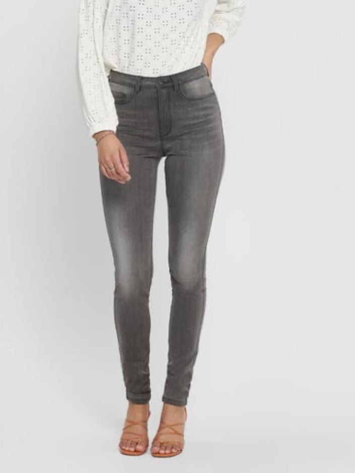 EMILY HR JEANS - Dark Grey Denim