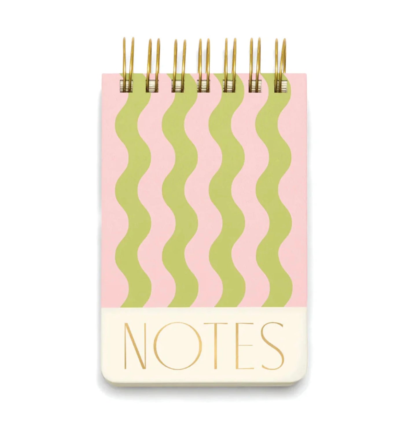 Twin Wire 'Notes' Notebook - Lilac & Green Stripes