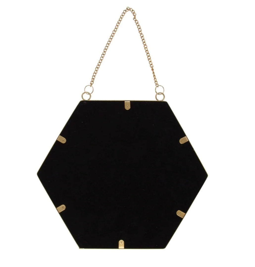 Gold Hexagon Mirror