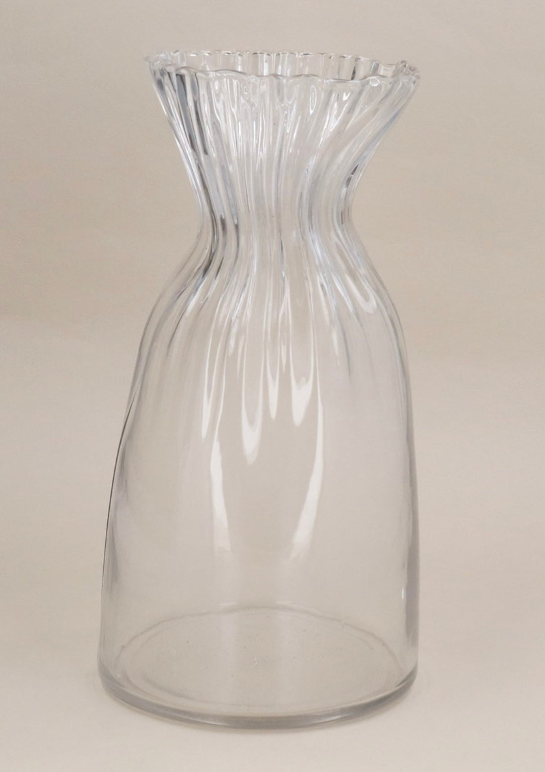 Glass Vase - Clear Scrunch