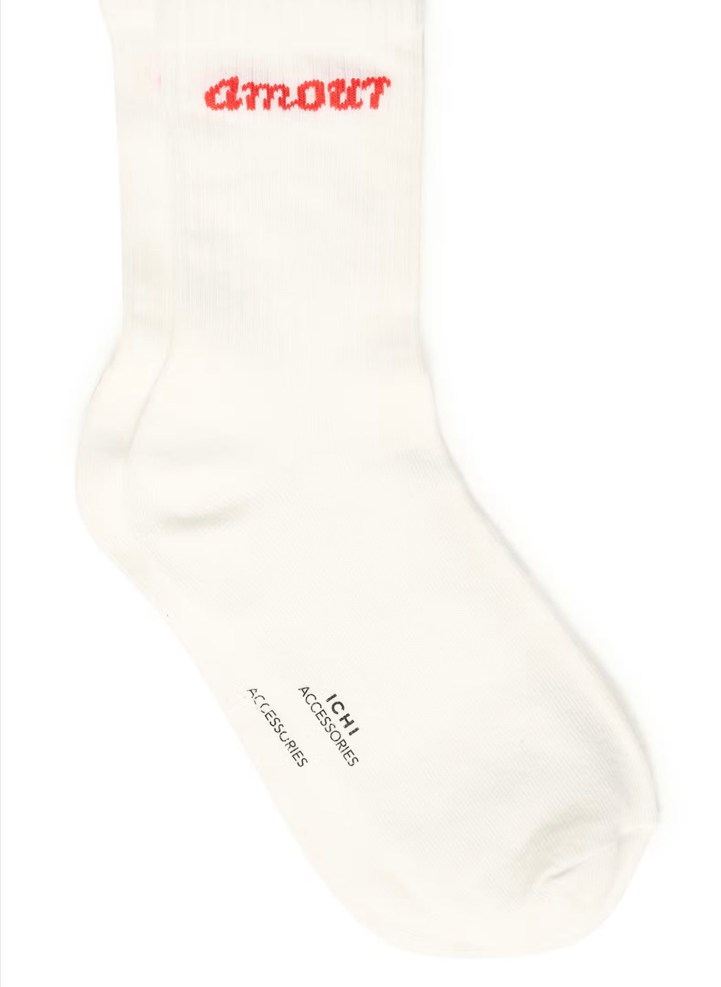 IAFRAKA SOCKS - Cloud Dancer / Red