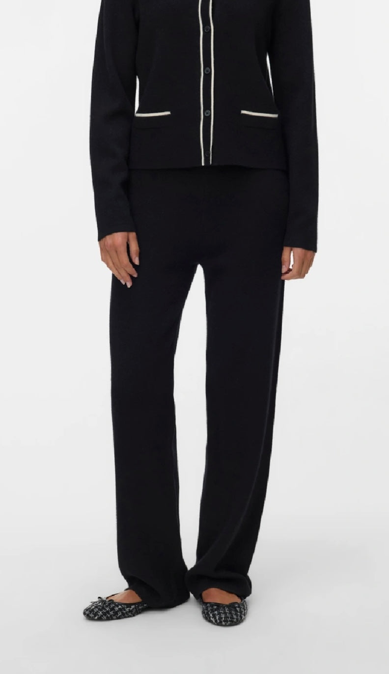 GOLD LOOSE CONTRAST PANT - Black / Birch