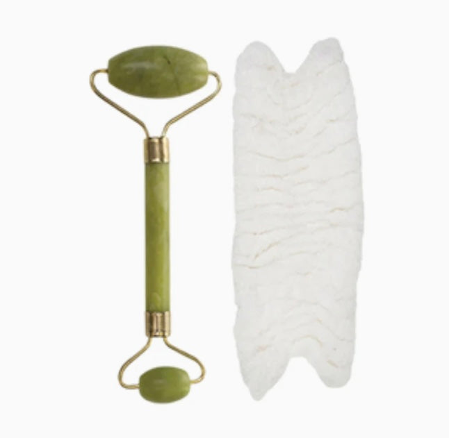 Wanderflower Jade Face Roller & Headband
