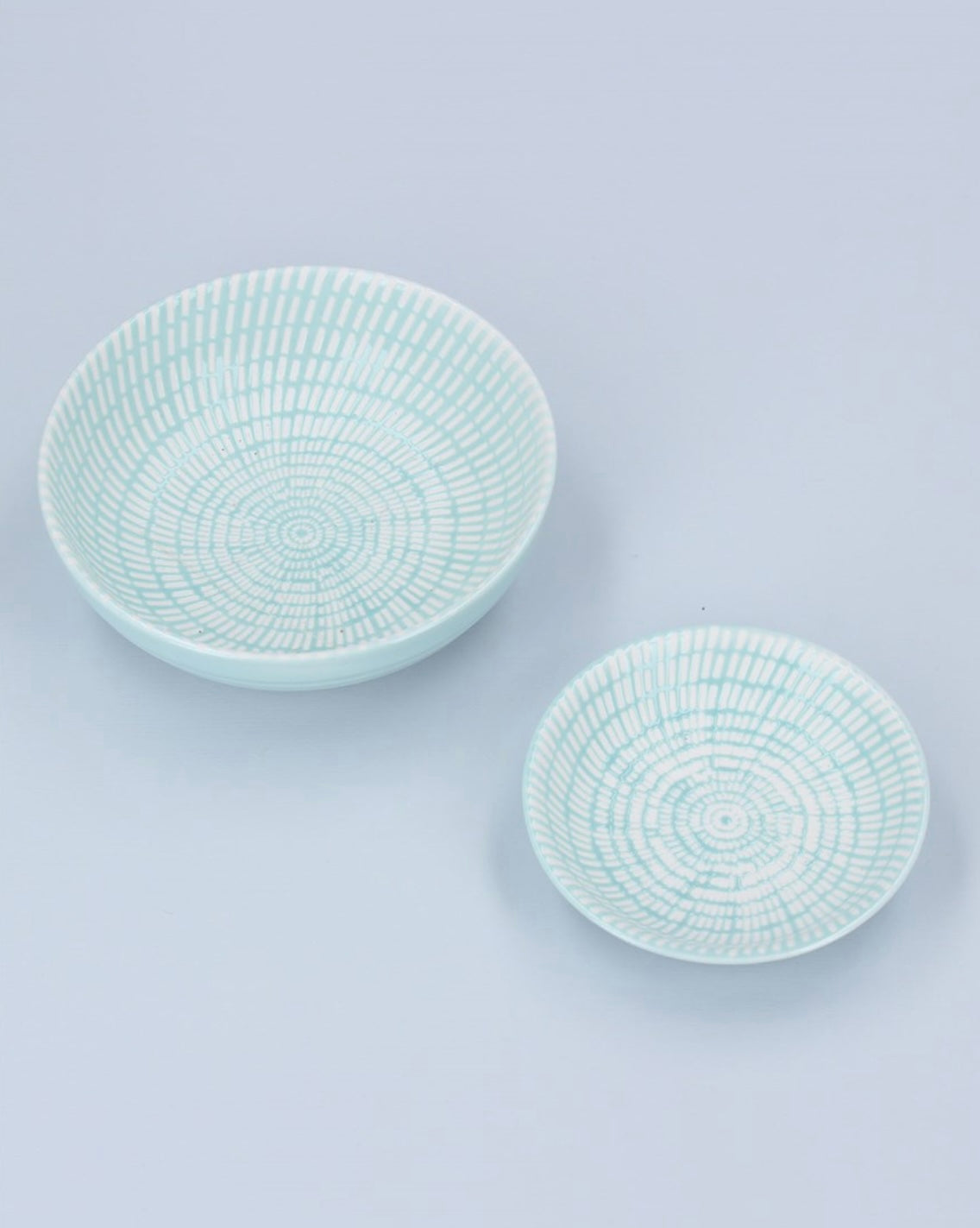 Medium Round Trinket Dish - Turquoise Stripe