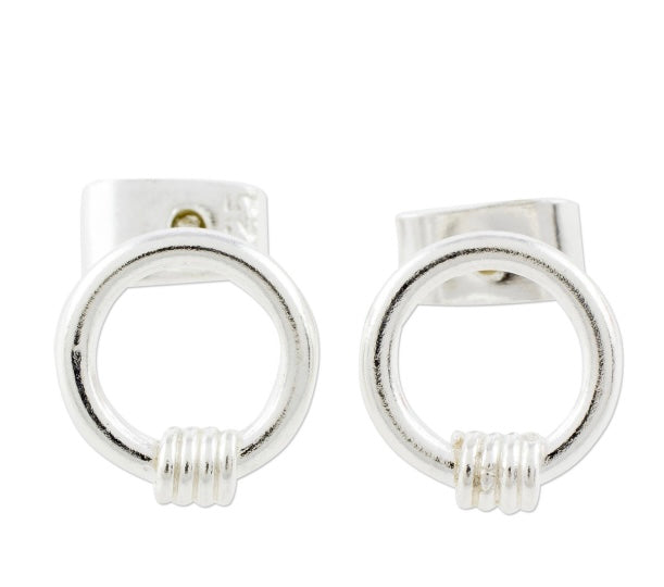 Chic Circle Earrings - Silver
