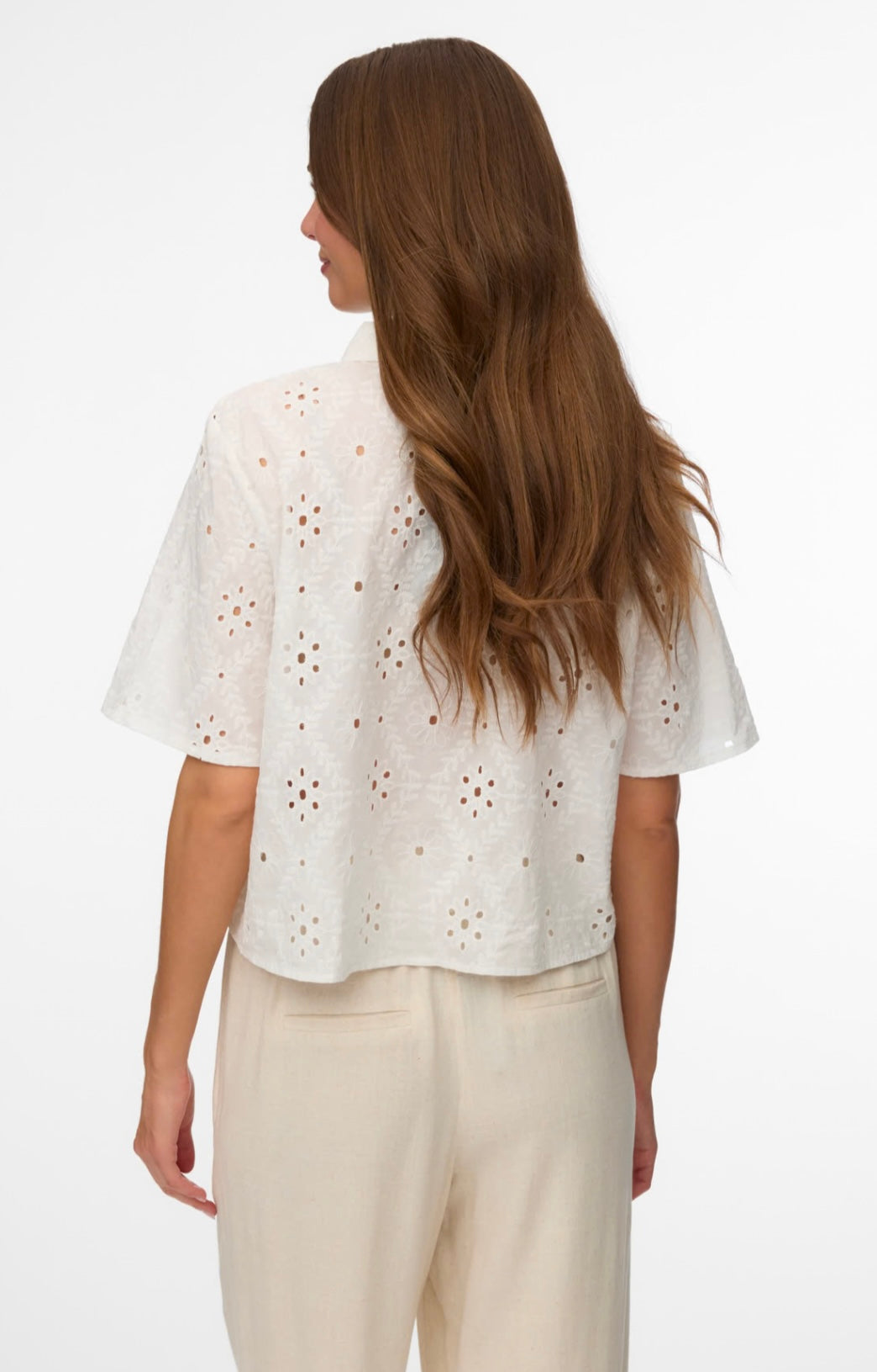 ELIZA Short 2/4 Sleeve Shirt - Snow White