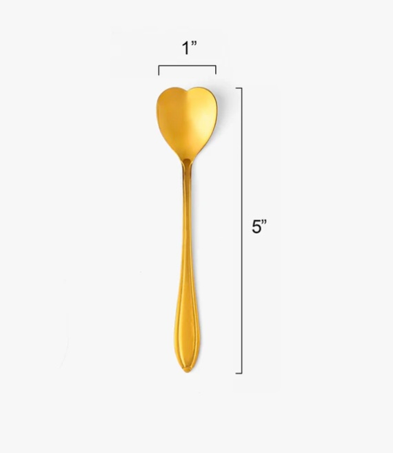 Heart Teaspoon - Gold