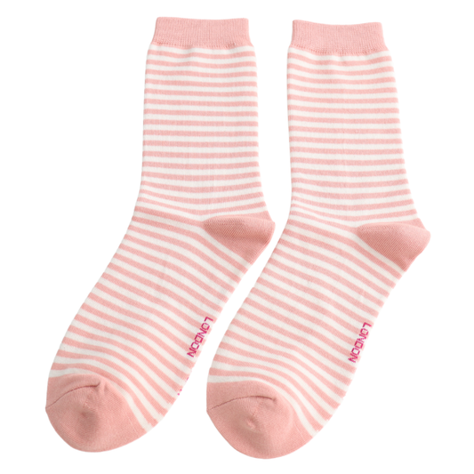 Bamboo Socks - Pink Stripe