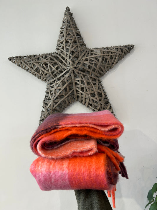 ISLA LIFE SOFT CHECK SCARF - Pink Lemonade