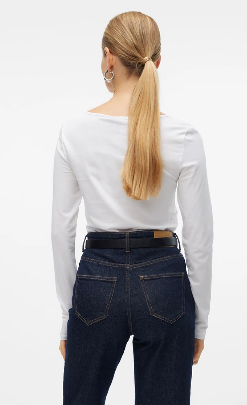 MAXI Soft U-Neck Top - White