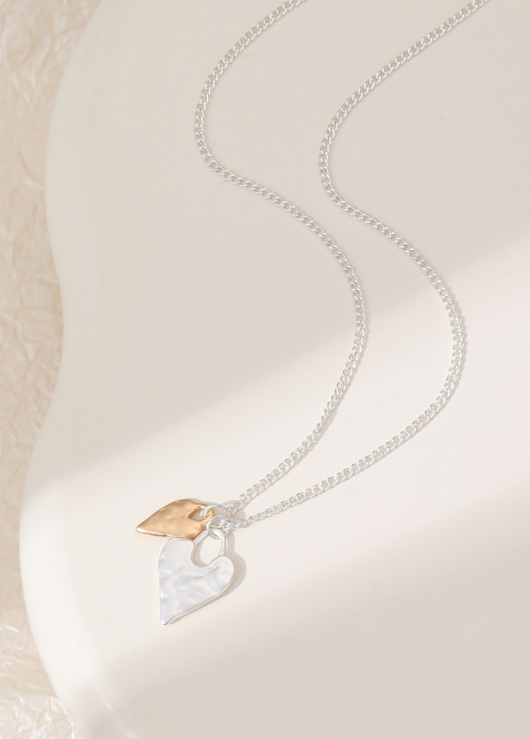 Heart Pendant Necklace - Gold/Silver