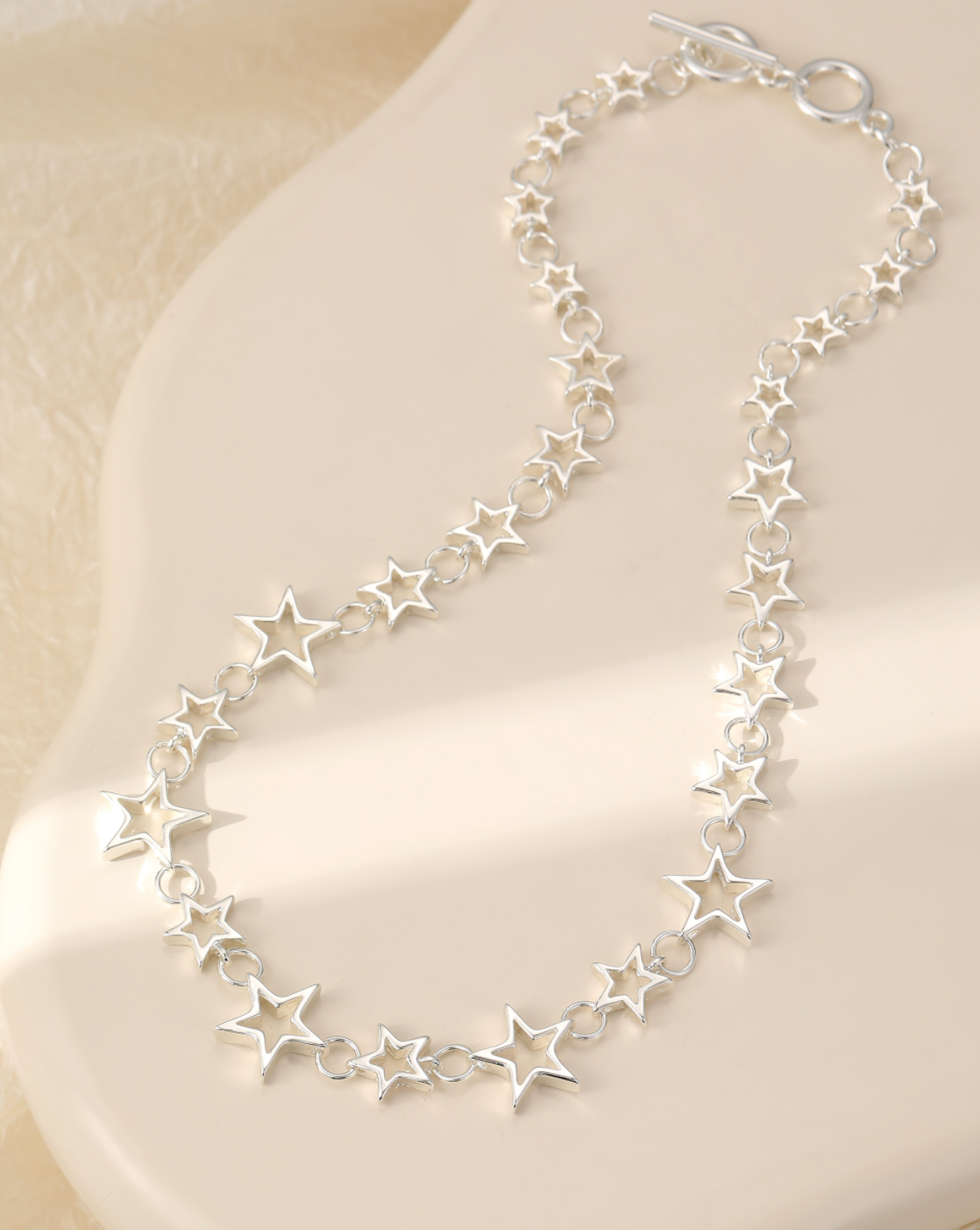 Star Chain Necklace - Silver