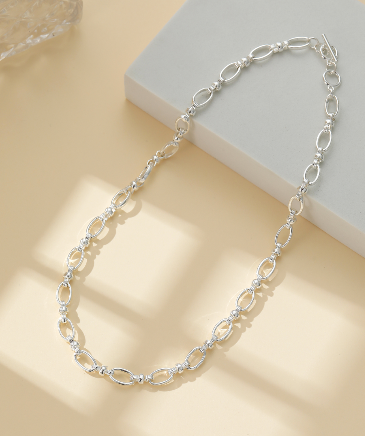 Oval Chain Necklace - Silver