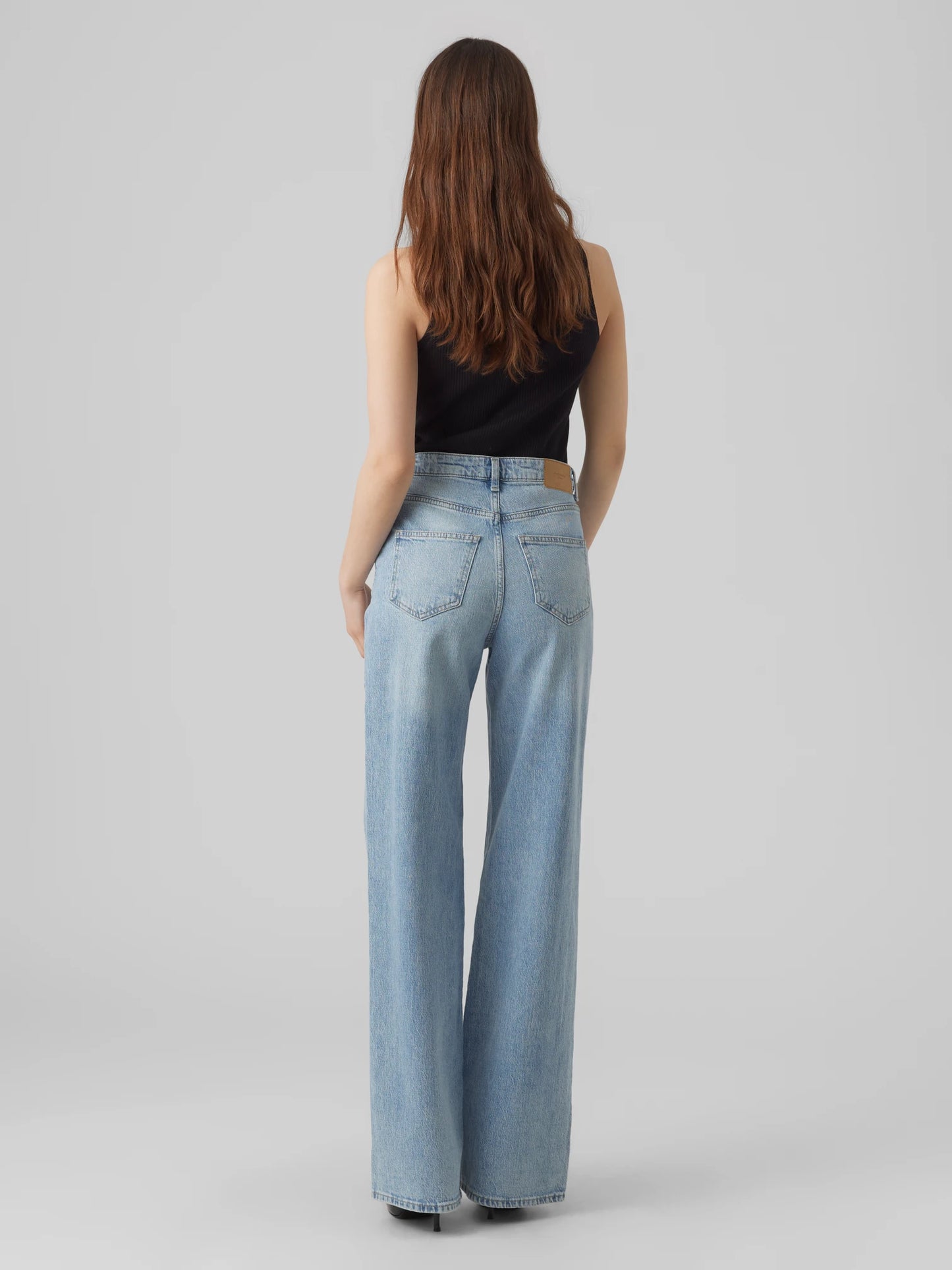 TESSA HR WIDE JEANS - Light Blue Denim