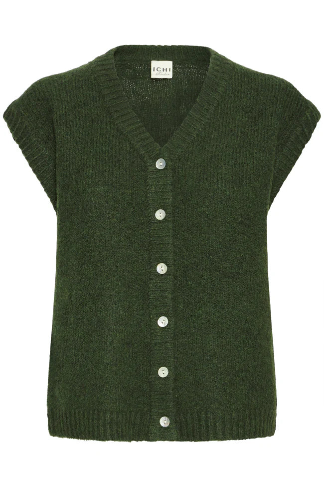BELABLUE KNIT TANK CARDI - Rifle Green