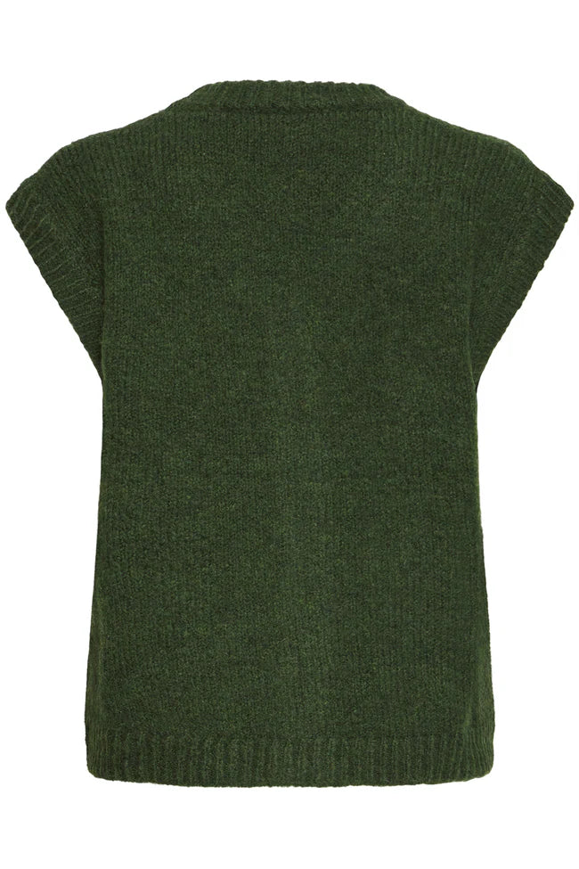 BELABLUE KNIT TANK CARDI - Rifle Green