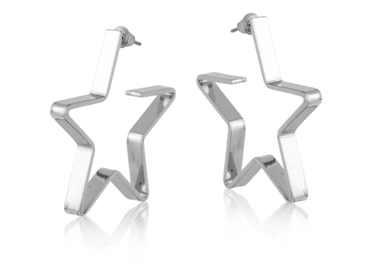 Ivy Oversized Star Earrings: SILVER