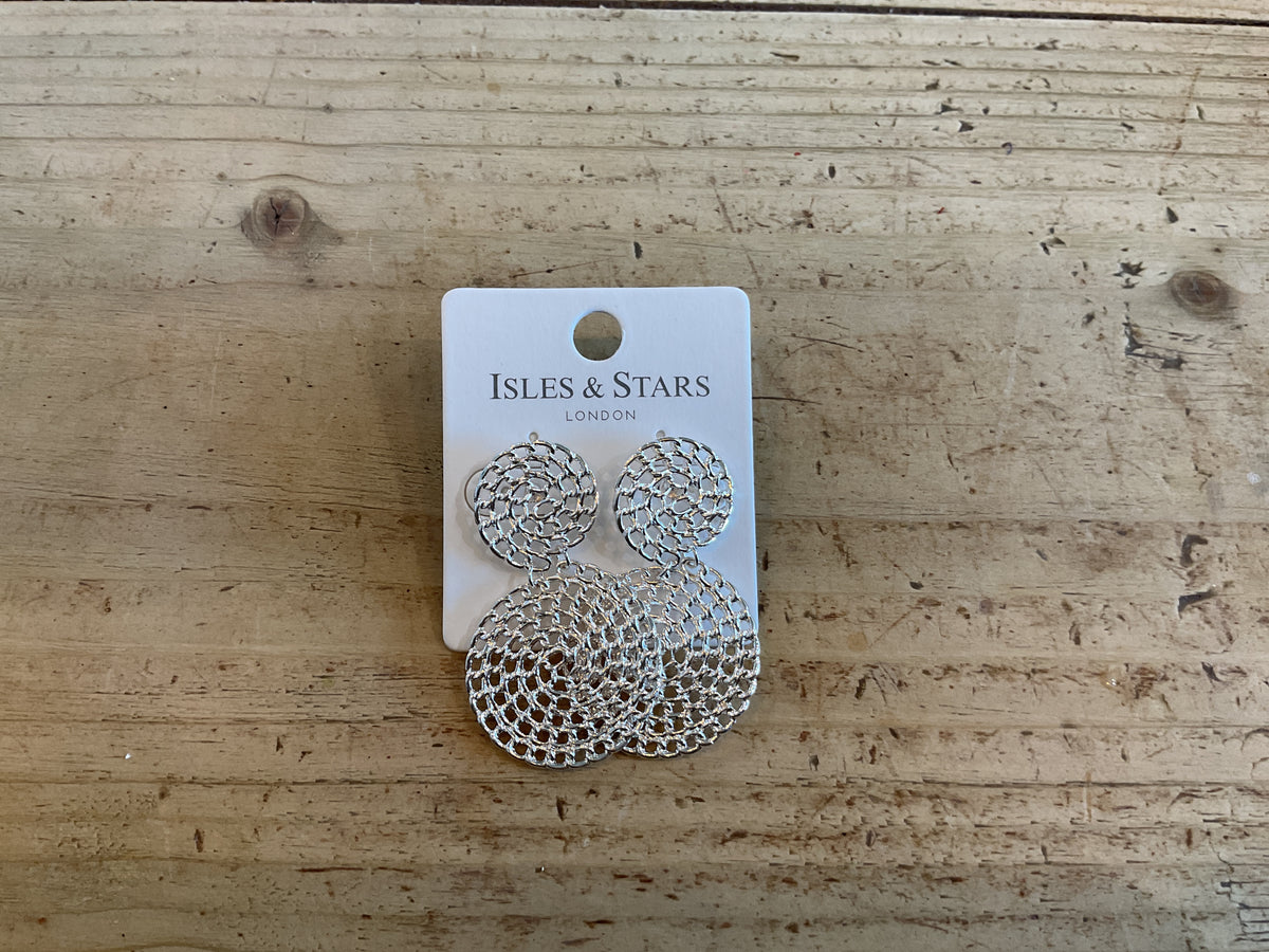 Isles and Stars 2 Tiered Circular Earrings