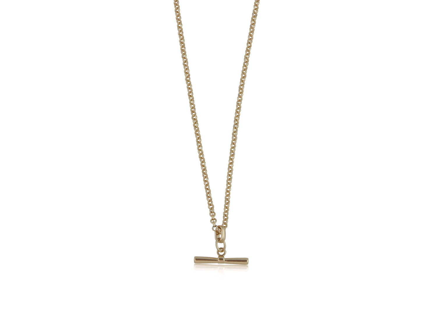 Octavia T-bar Chain Necklace: GOLD