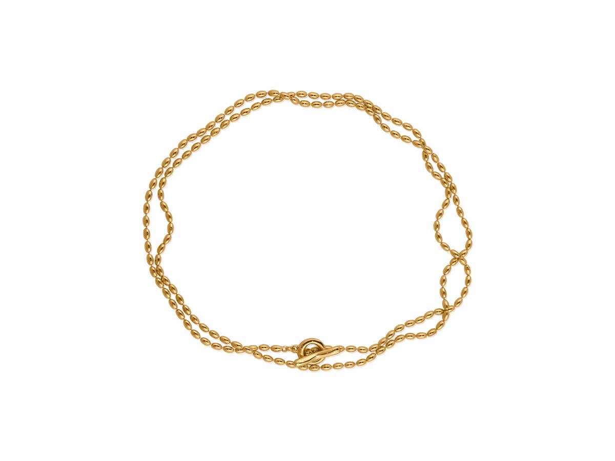 Lara Beaded Necklace: GOLD