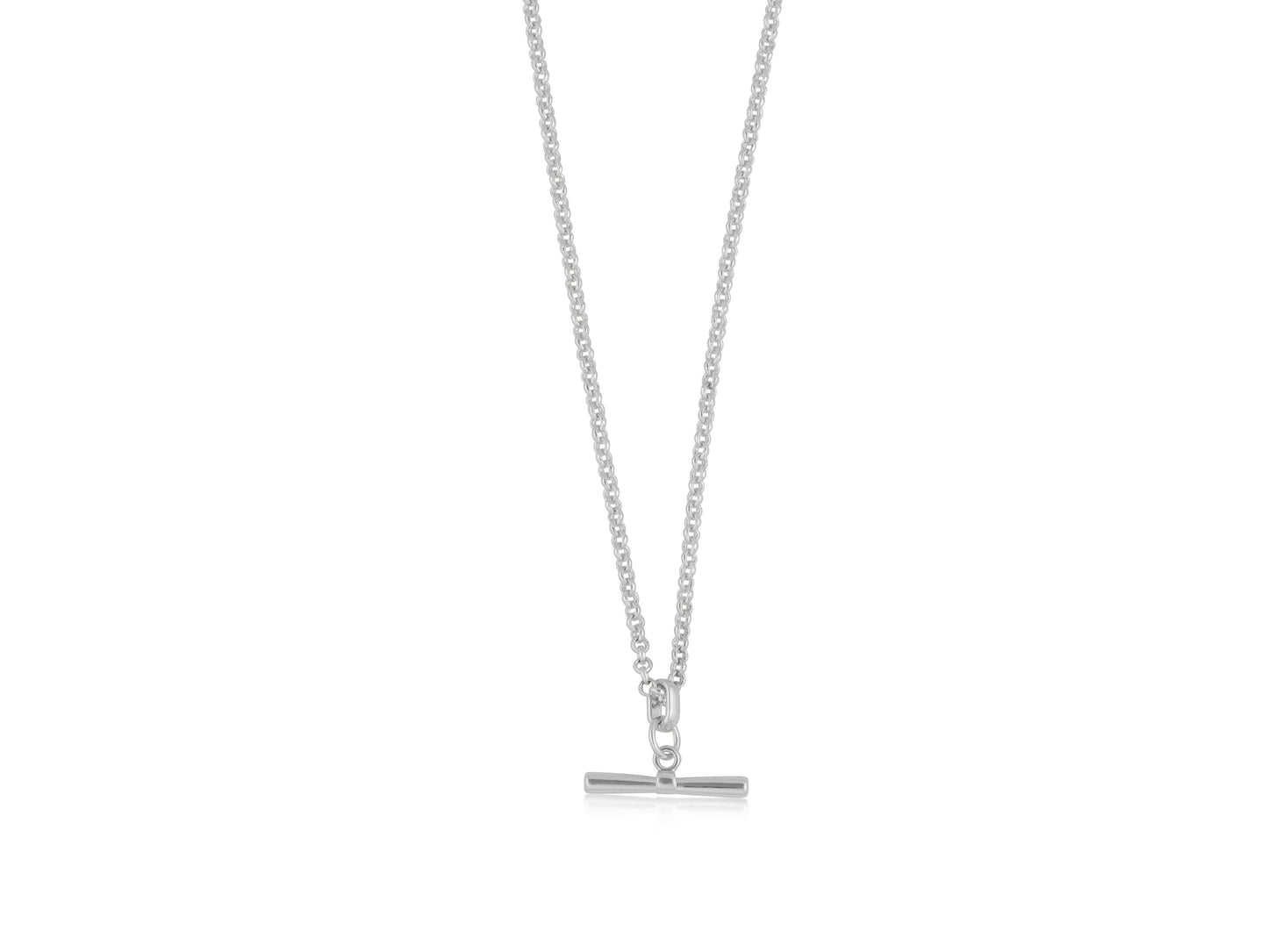 Octavia T-bar Chain Necklace: SILVER