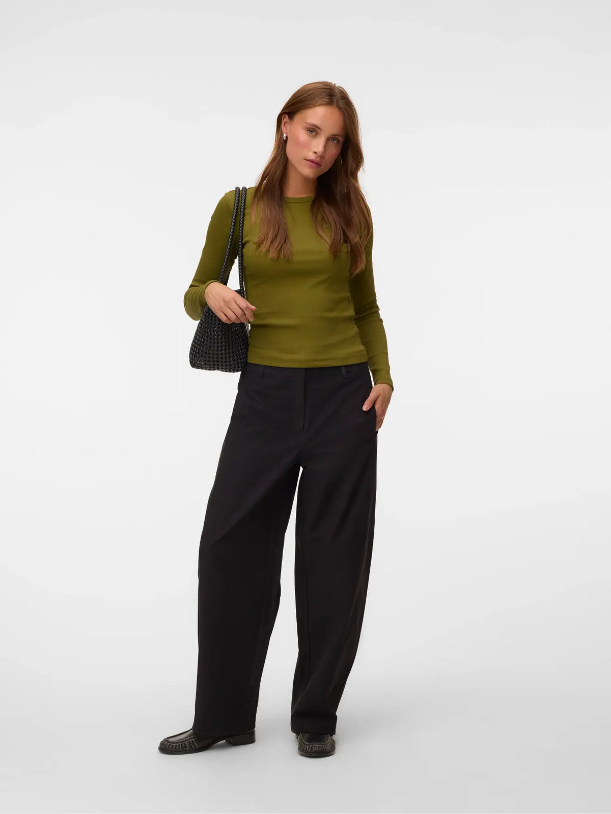 SOFIA MW BARREL PANT - Forest Night