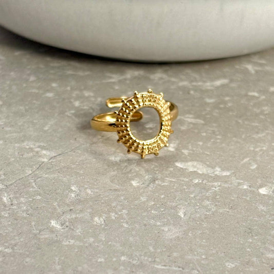 Tarnish Resistant Sun Open Ring