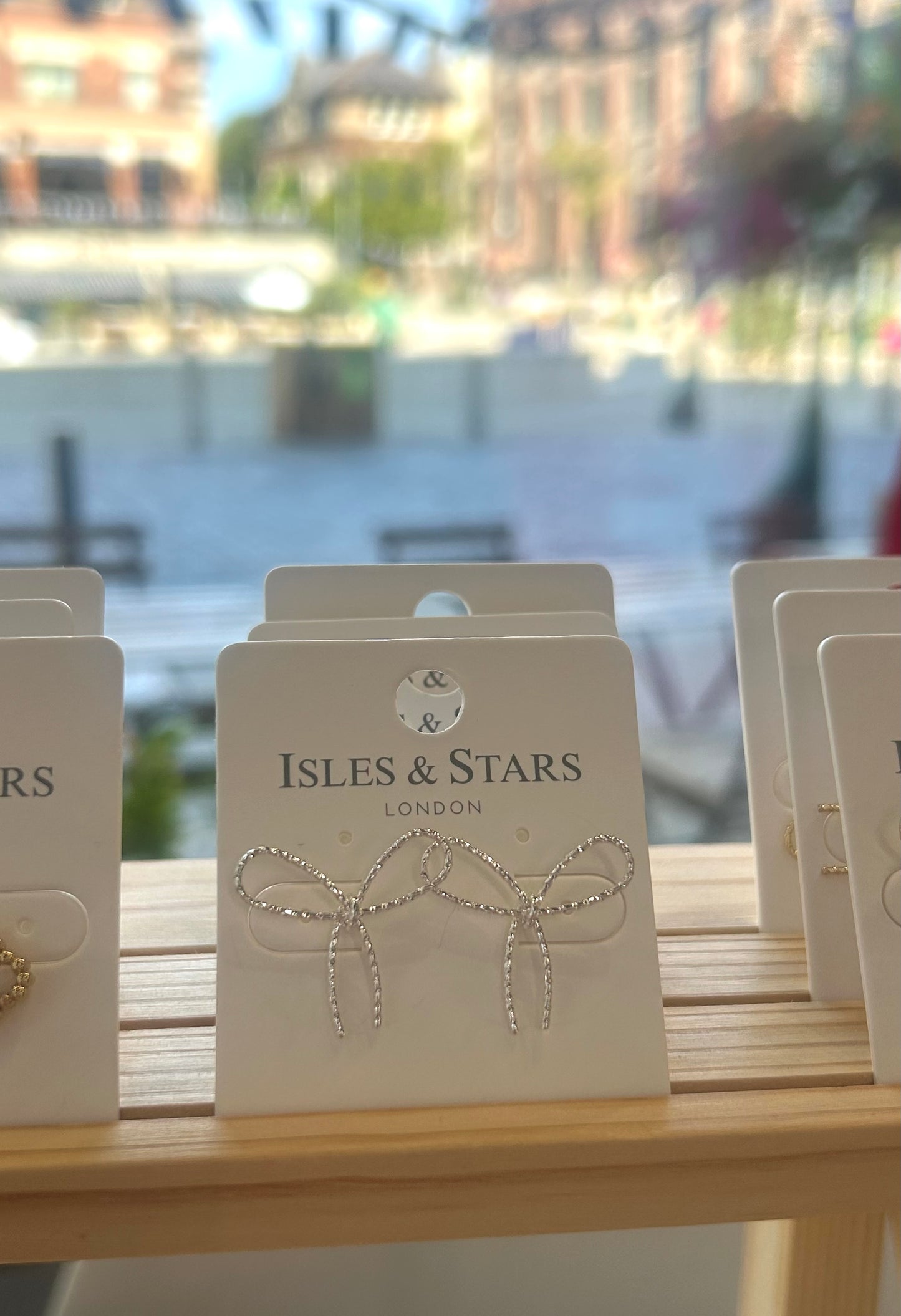 Bow Earrings- Silver