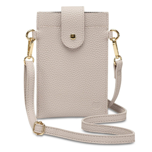 Crossbody Phone Bag: Nude
