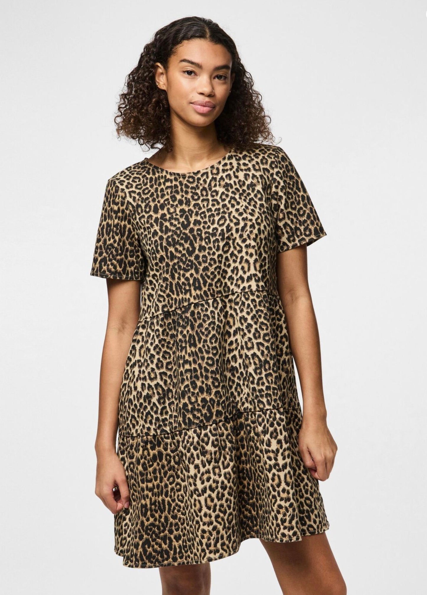SALUME SS DENIM DRESS - Leopard